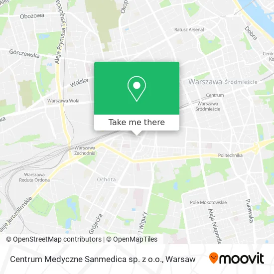 Карта Centrum Medyczne Sanmedica sp. z o.o.