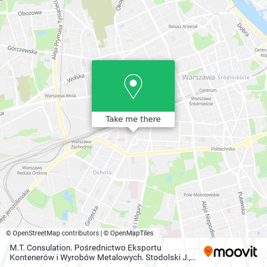 M.T. Consulation. Pośrednictwo Eksportu Kontenerów i Wyrobów Metalowych. Stodolski J. map