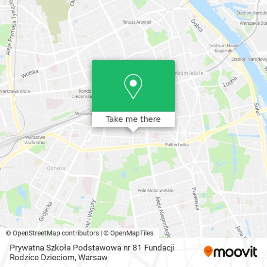 Prywatna Szkoła Podstawowa nr 81 Fundacji Rodzice Dzieciom map