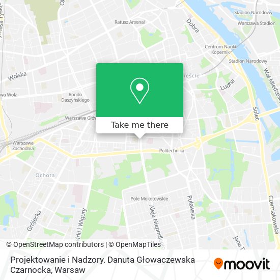 Projektowanie i Nadzory. Danuta Głowaczewska Czarnocka map