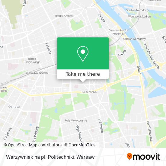 Warzywniak na pl. Politechniki map