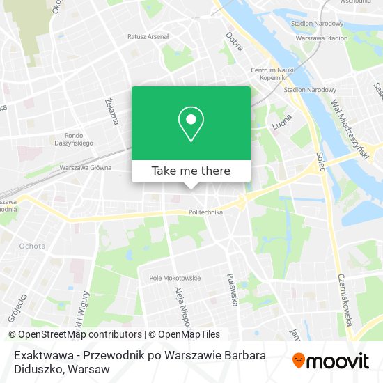 Exaktwawa - Przewodnik po Warszawie Barbara Diduszko map