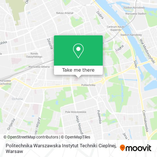 Politechnika Warszawska Instytut Techniki Cieplnej map