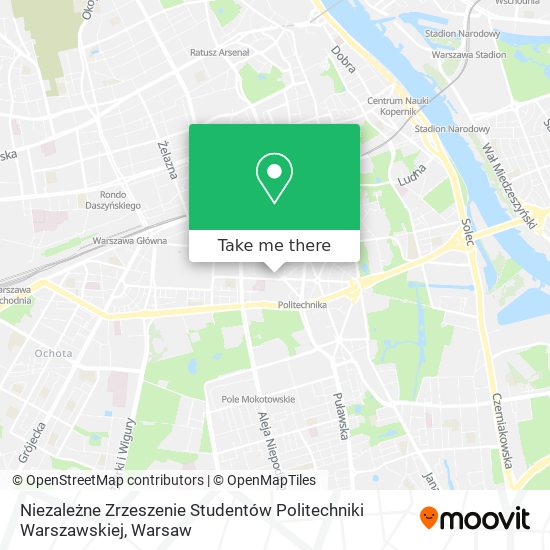 Карта Niezależne Zrzeszenie Studentów Politechniki Warszawskiej