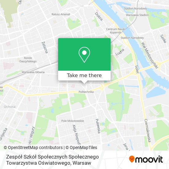 Zespół Szkół Społecznych Społecznego Towarzystwa Oświatowego map