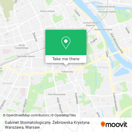 Карта Gabinet Stomatologiczny. Żebrowska Krystyna Warszawa