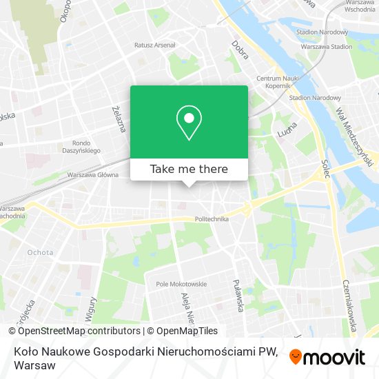 Koło Naukowe Gospodarki Nieruchomościami PW map