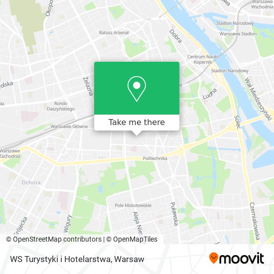 WS Turystyki i Hotelarstwa map