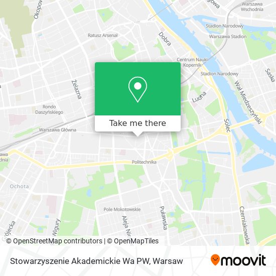 Карта Stowarzyszenie Akademickie Wa PW