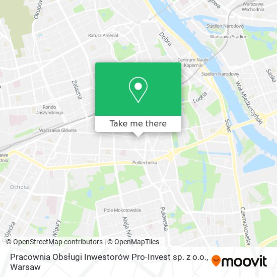 Pracownia Obsługi Inwestorów Pro-Invest sp. z o.o. map