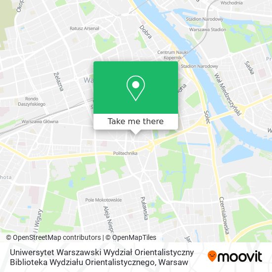 Uniwersytet Warszawski Wydział Orientalistyczny Biblioteka Wydziału Orientalistycznego map