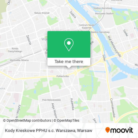 Kody Kreskowe PPHU s.c. Warszawa map