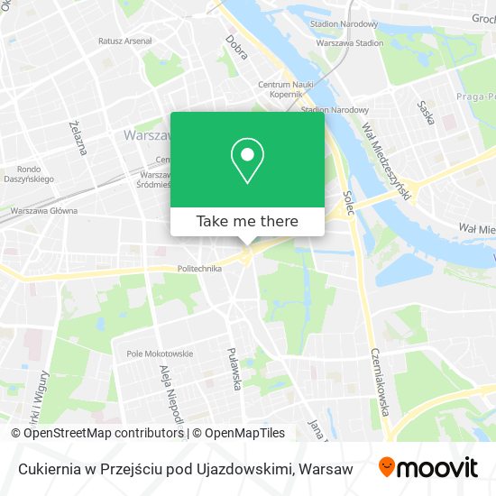 Cukiernia w Przejściu pod Ujazdowskimi map