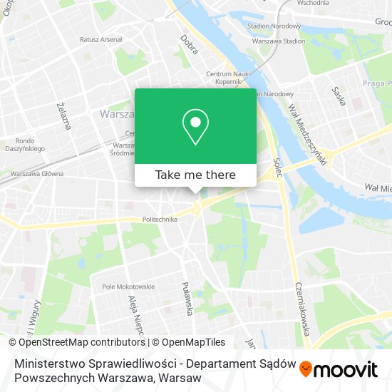 Ministerstwo Sprawiedliwości - Departament Sądów Powszechnych Warszawa map