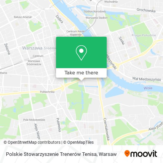 Polskie Stowarzyszenie Trenerów Tenisa map