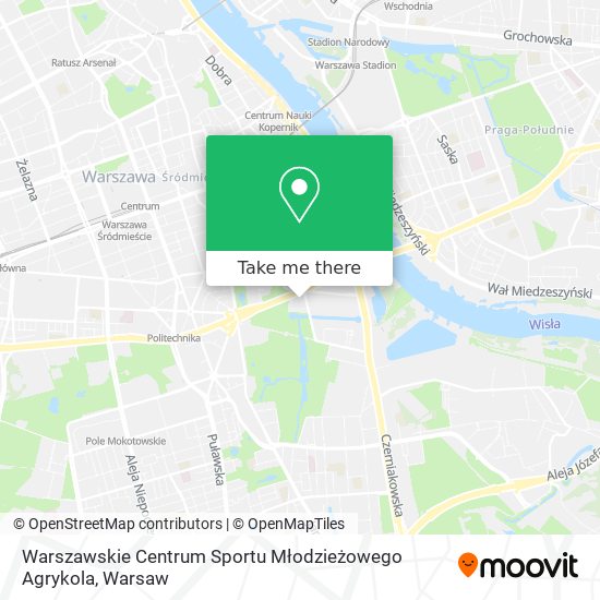 Warszawskie Centrum Sportu Młodzieżowego Agrykola map