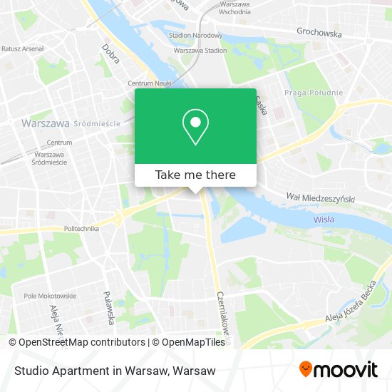 Studio Apartment in Warsaw map