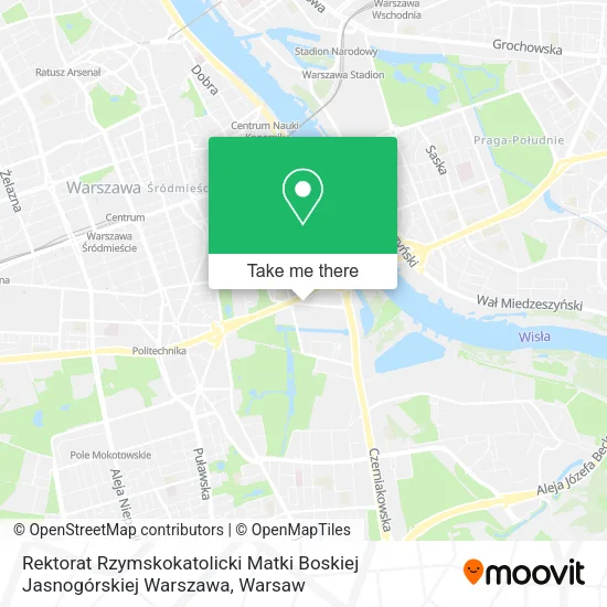 Rektorat Rzymskokatolicki Matki Boskiej Jasnogórskiej Warszawa map