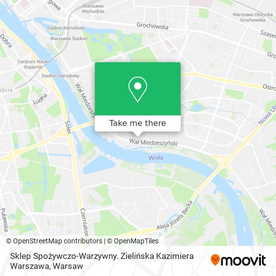 Sklep Spożywczo-Warzywny. Zielińska Kazimiera Warszawa map