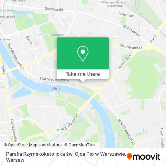 Parafia Rzymskokatolicka św. Ojca Pio w Warszawie map