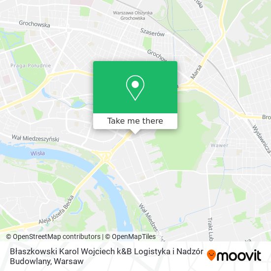 Błaszkowski Karol Wojciech k&B Logistyka i Nadzór Budowlany map