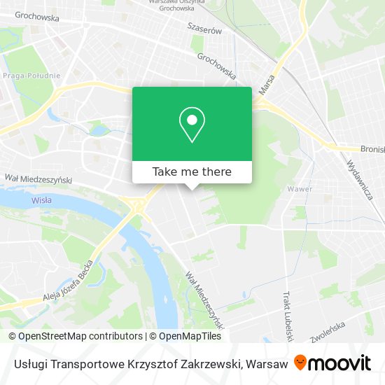 Карта Usługi Transportowe Krzysztof Zakrzewski