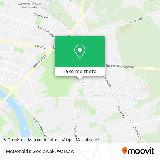 McDonald's Gocławek map