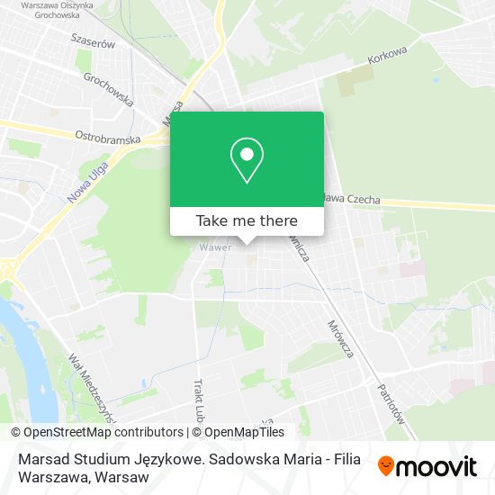 Marsad Studium Językowe. Sadowska Maria - Filia Warszawa map