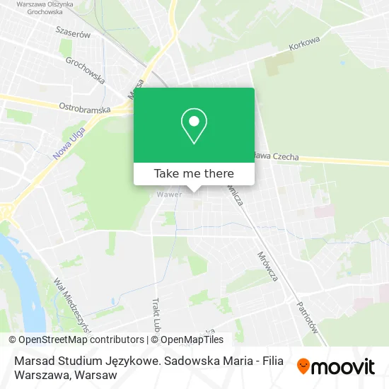 Marsad Studium Językowe. Sadowska Maria - Filia Warszawa map