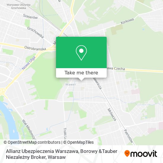 Allianz Ubezpieczenia Warszawa, Borowy &Tauber Niezależny Broker map