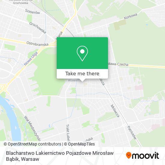 Blacharstwo Lakiernictwo Pojazdowe Mirosław Bąbik map