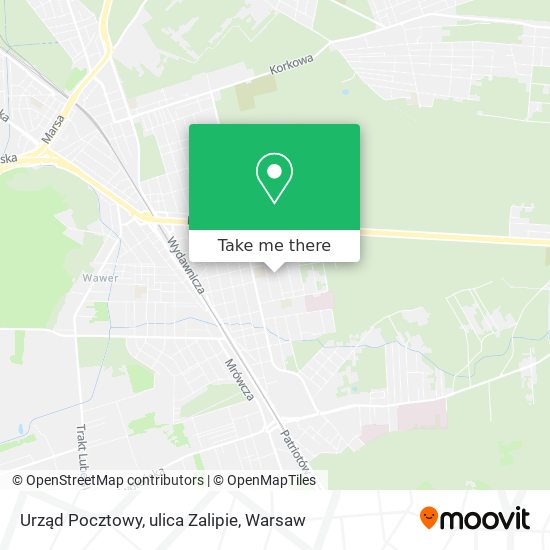 Urząd Pocztowy, ulica Zalipie map