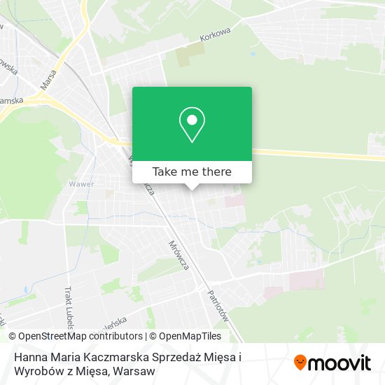 Hanna Maria Kaczmarska Sprzedaż Mięsa i Wyrobów z Mięsa map