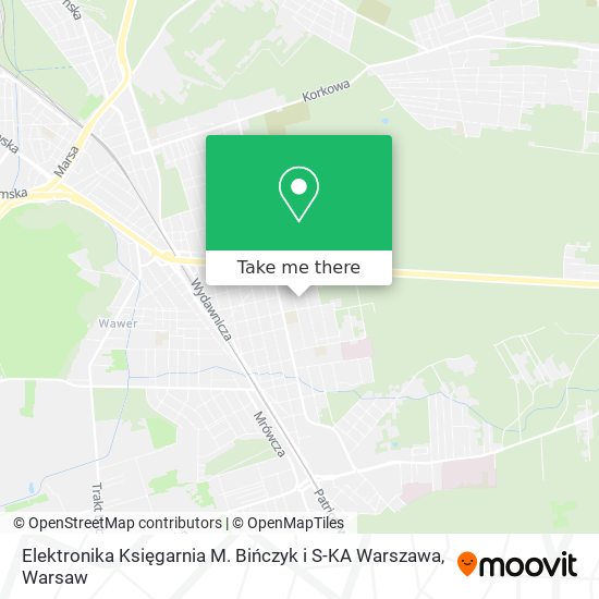 Карта Elektronika Księgarnia M. Bińczyk i S-KA Warszawa