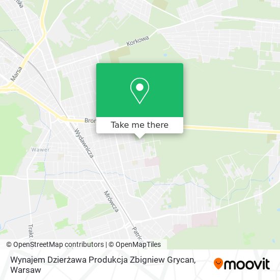 Wynajem Dzierżawa Produkcja Zbigniew Grycan map