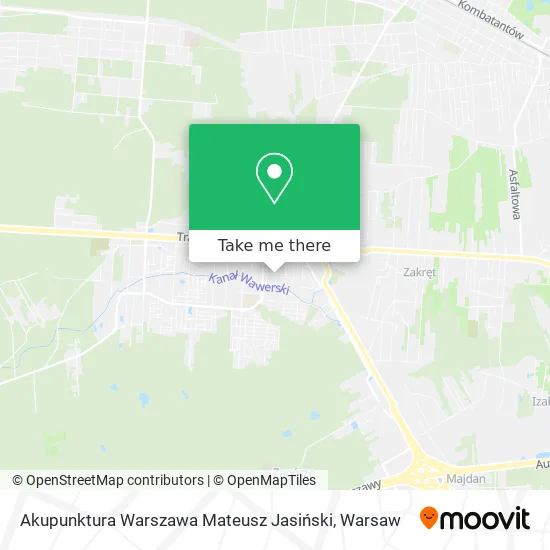 Akupunktura Warszawa Mateusz Jasiński map