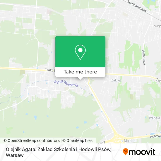 Карта Olejnik Agata. Zakład Szkolenia i Hodowli Psów