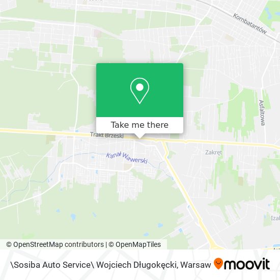 Карта \Sosiba Auto Service\ Wojciech Długokęcki