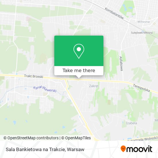 Sala Bankietowa na Trakcie map