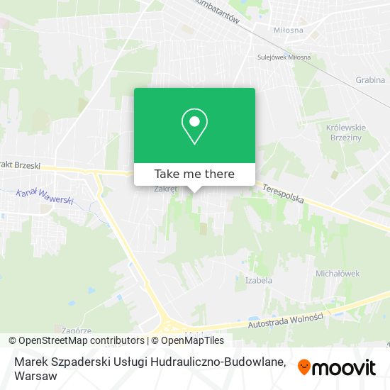 Marek Szpaderski Usługi Hudrauliczno-Budowlane map