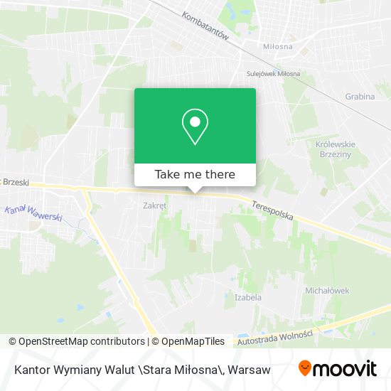 Kantor Wymiany Walut \Stara Miłosna\ map