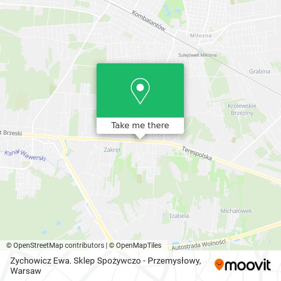 Zychowicz Ewa. Sklep Spożywczo - Przemysłowy map