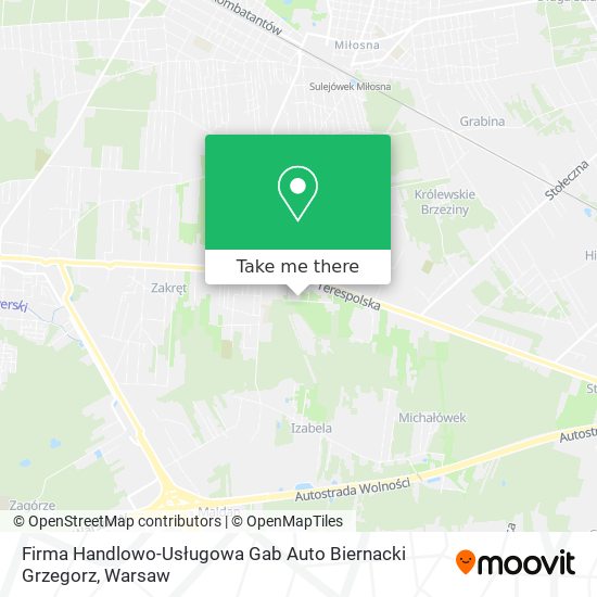 Firma Handlowo-Usługowa Gab Auto Biernacki Grzegorz map