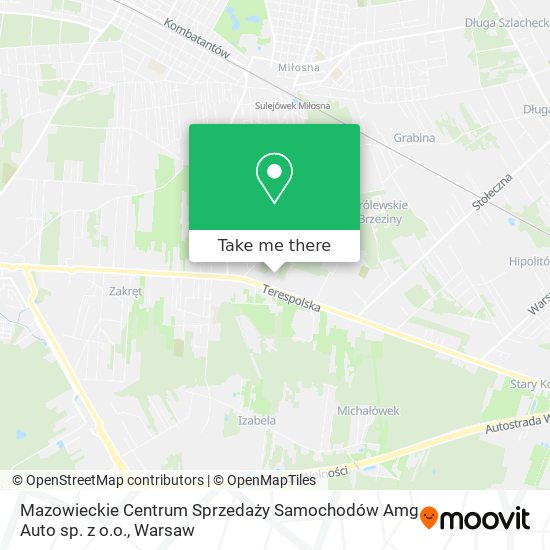 Mazowieckie Centrum Sprzedaży Samochodów Amg Auto sp. z o.o. map