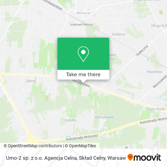 Umo-2 sp. z o.o. Agencja Celna, Skład Celny map
