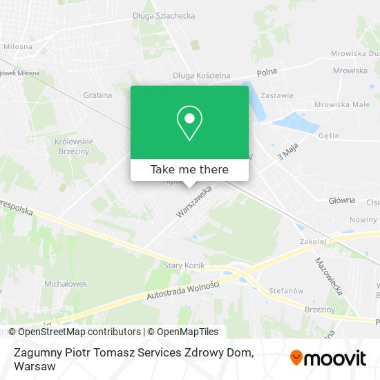 Карта Zagumny Piotr Tomasz Services Zdrowy Dom