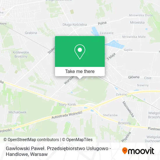 Gawłowski Paweł. Przedsiębiorstwo Usługowo - Handlowe map