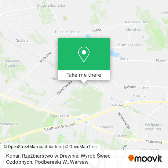 Карта Konar. Rzeźbiarstwo w Drewnie. Wyrób Świec Ozdobnych. Podbereski W.