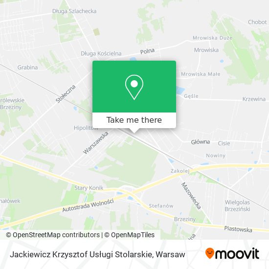 Jackiewicz Krzysztof Usługi Stolarskie map