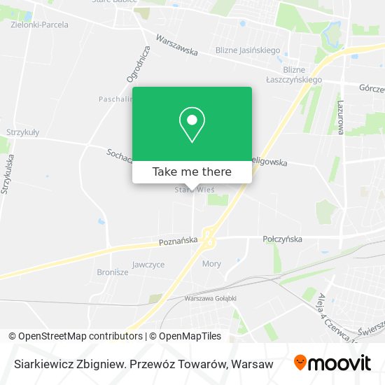 Siarkiewicz Zbigniew. Przewóz Towarów map